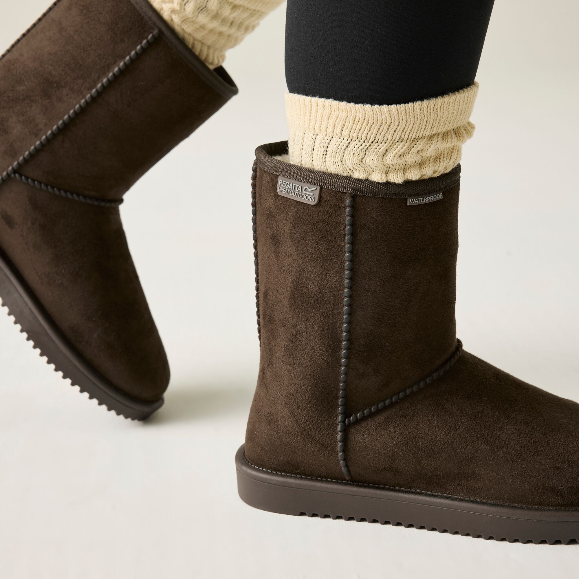 Regatta Waterproof Risley Fur Lined Boots Size: Uk 8 Women's Brown