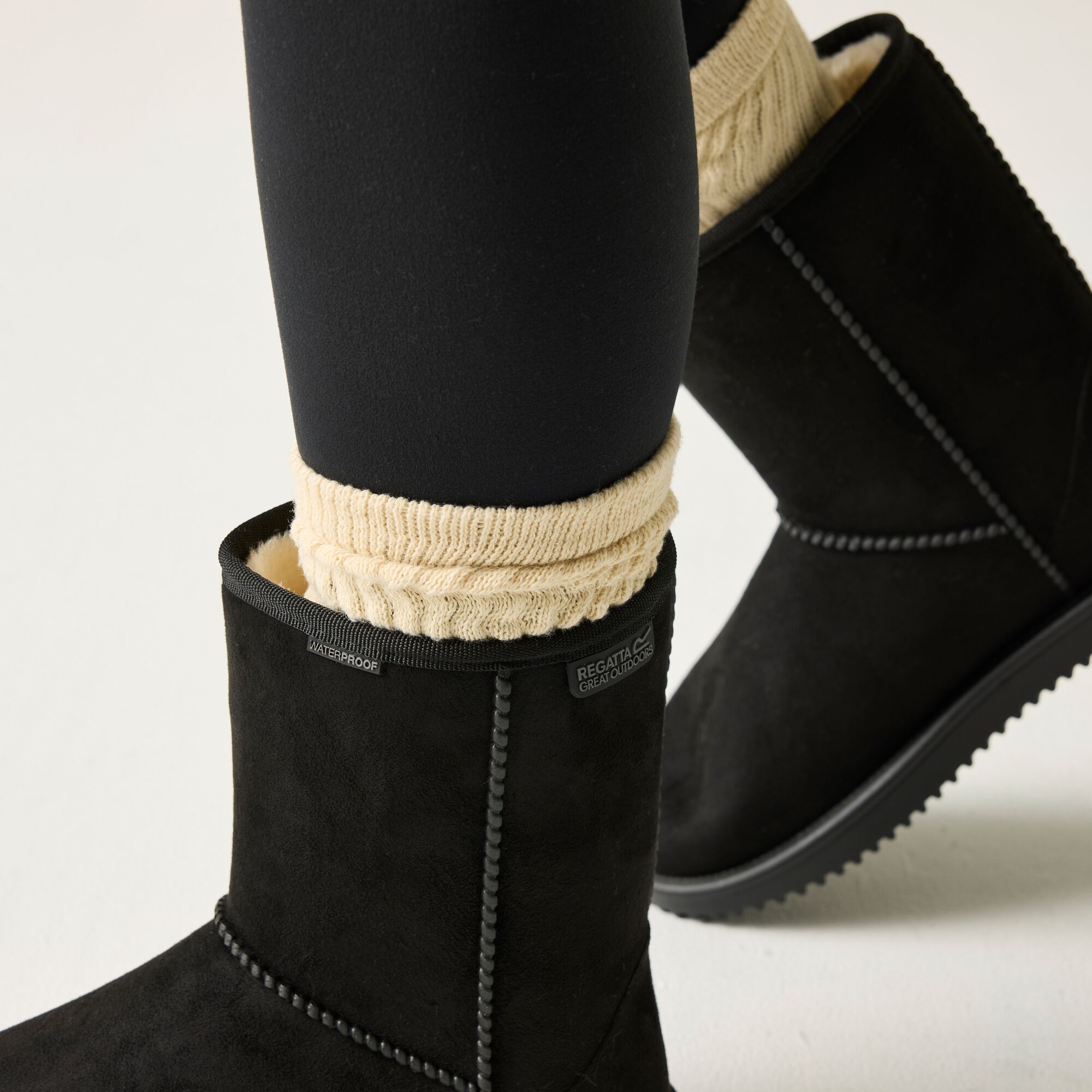 Regatta Śniegowce damskie wysokie Risley Czarny