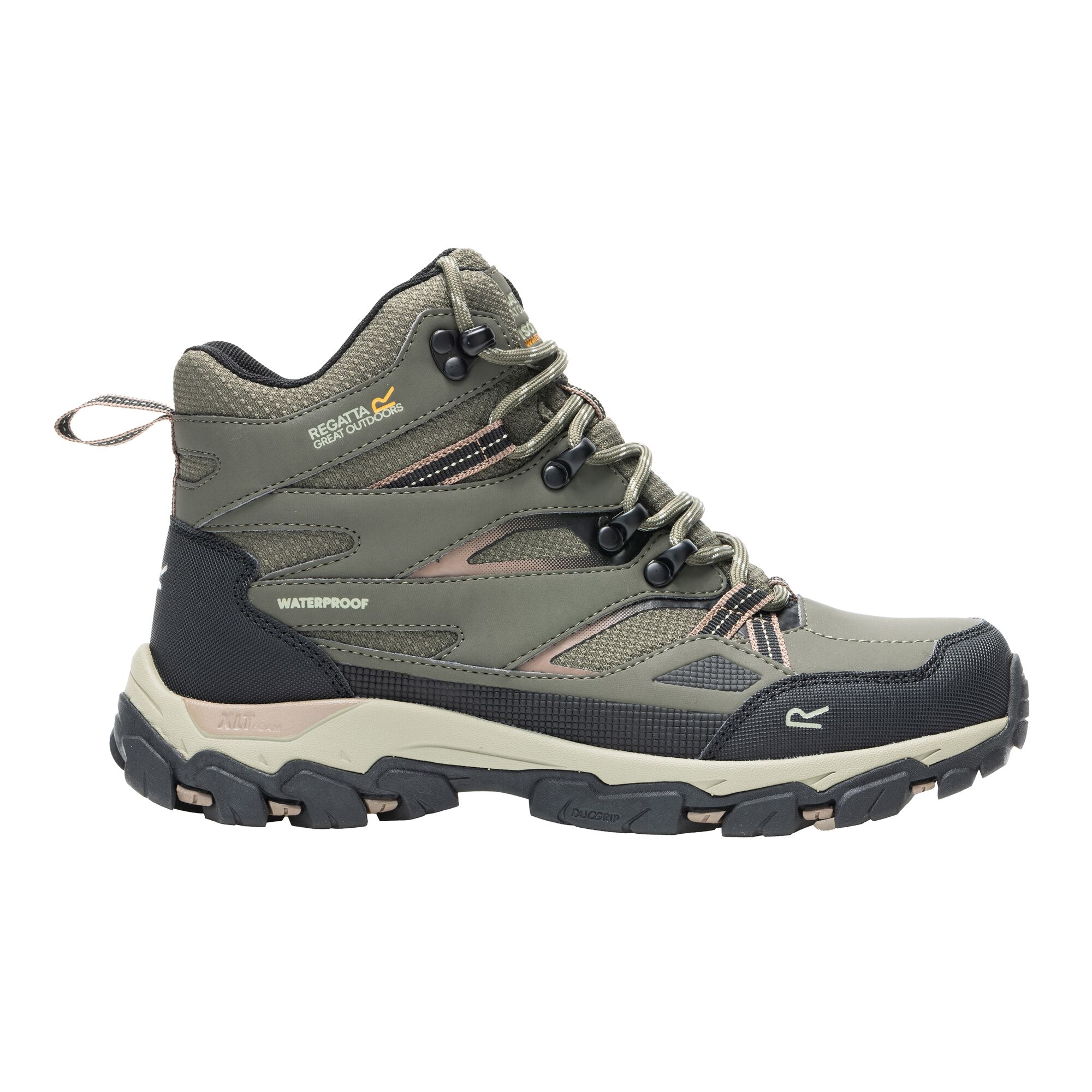 Regatta Buty damskie trekkingowe wysokie z membraną Holcombe III Zielony