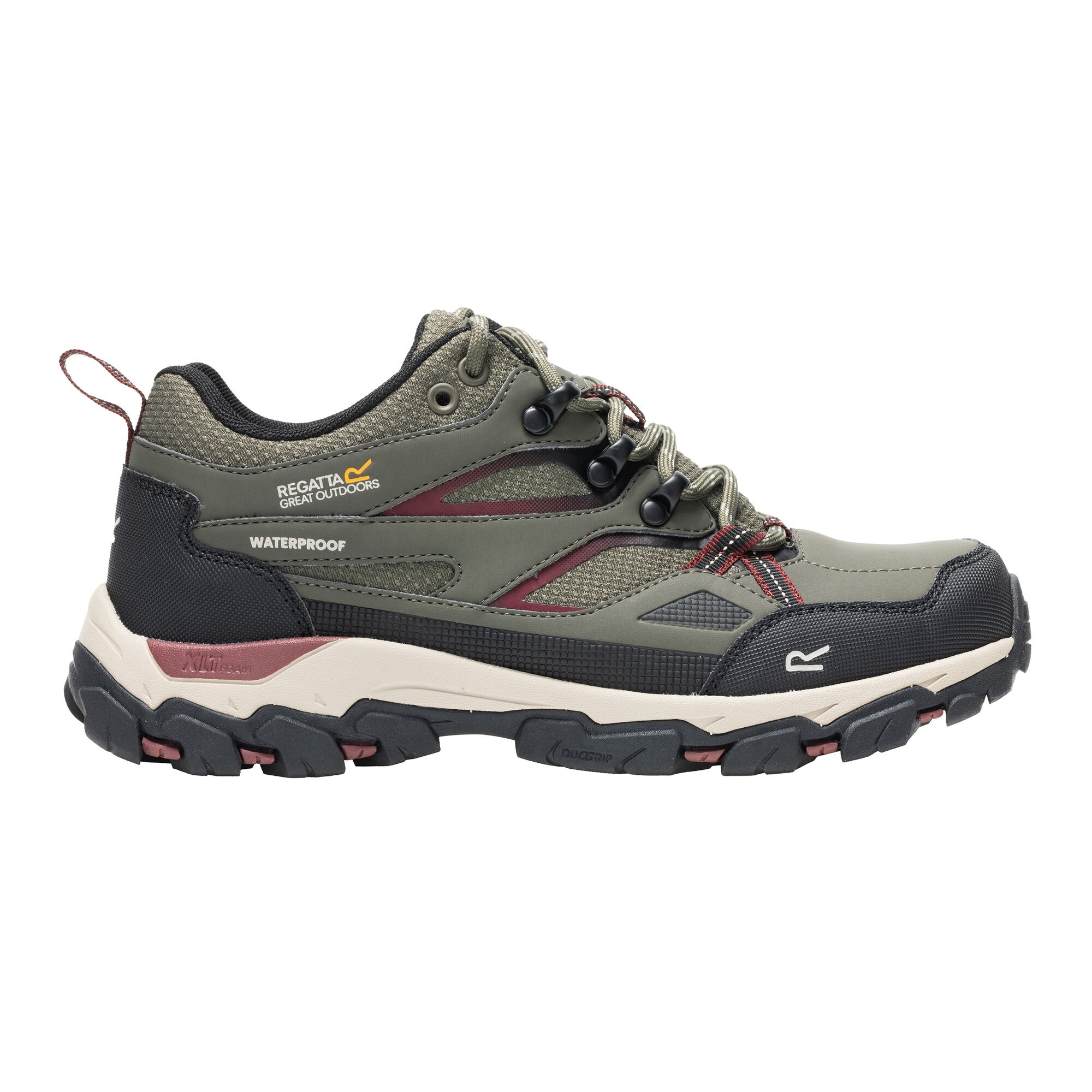 Regatta Buty damskie trekkingowe niskie z membraną Holcombe III Zielony