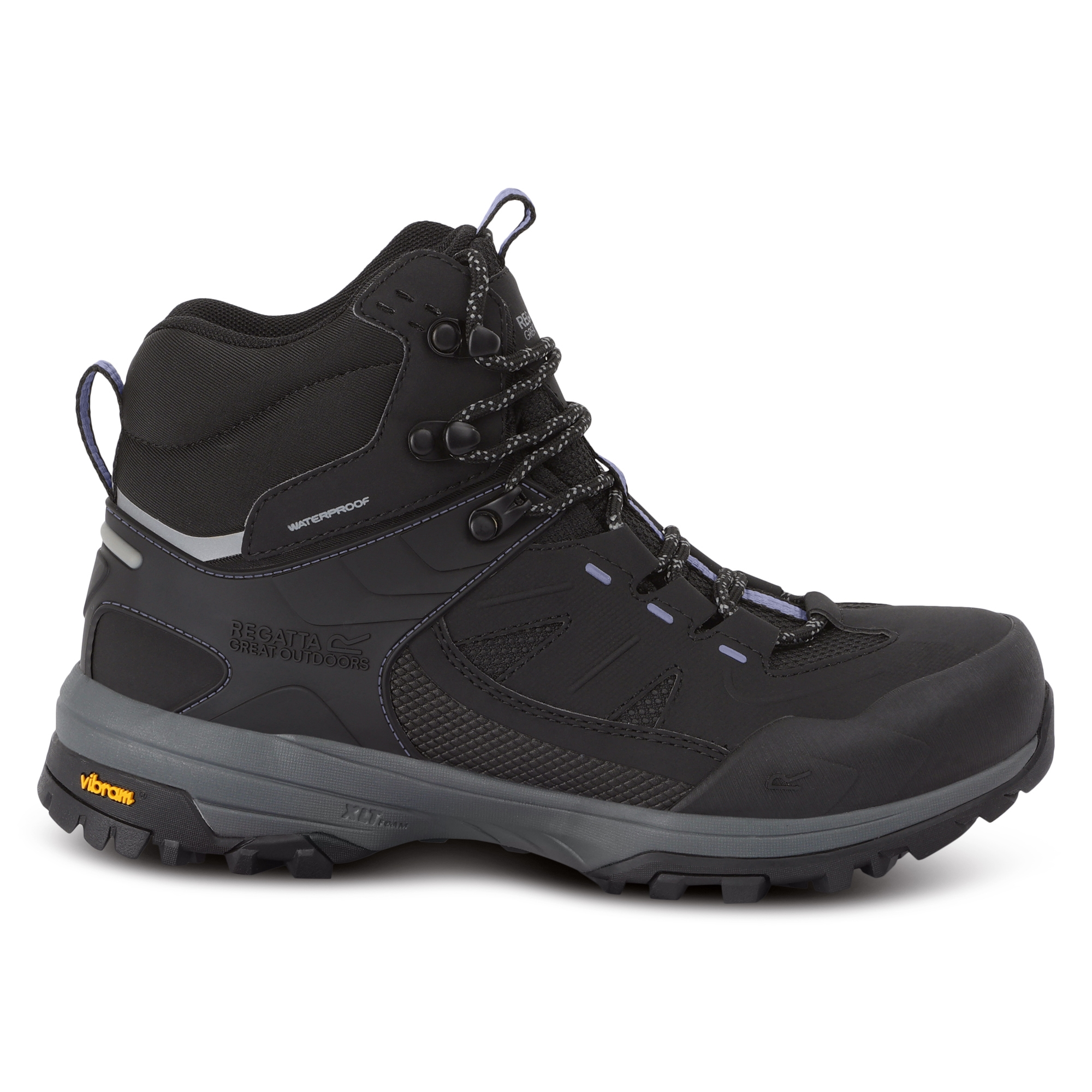 Regatta   Buty damskie trekkingowe wysokie z membraną Regen Vibram Czarny