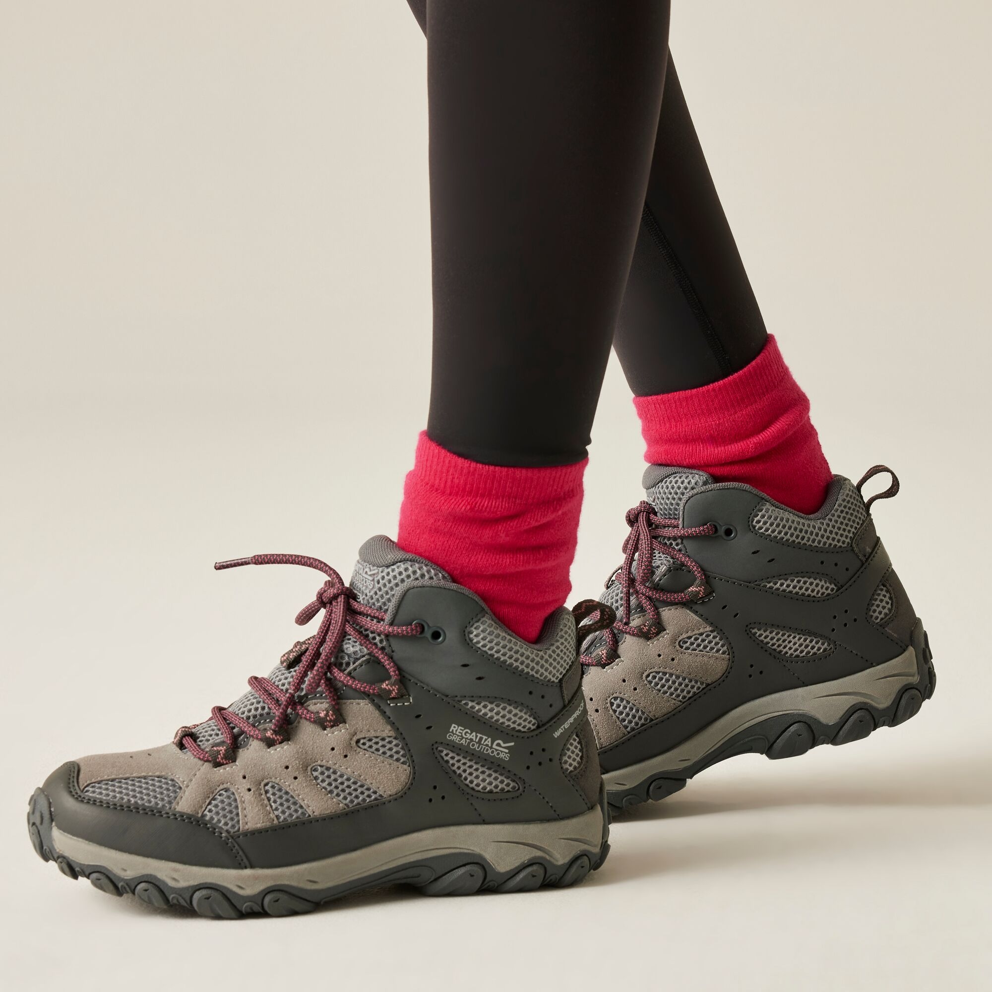 Regatta Buty damskie trekkingowe wysokie z membraną Edgepoint IV Szary