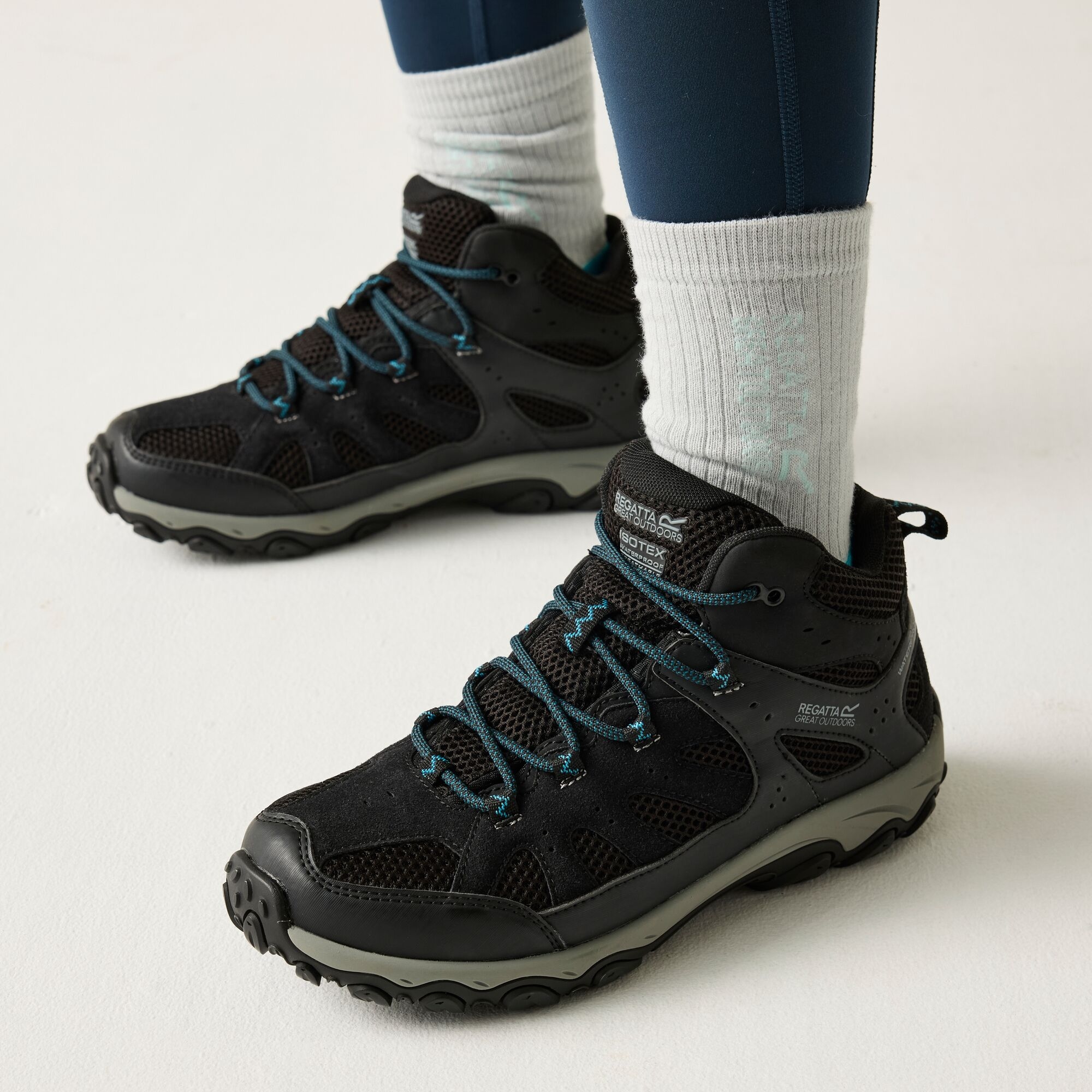Regatta   Buty damskie trekkingowe wysokie z membraną Edgepoint IV Czarny