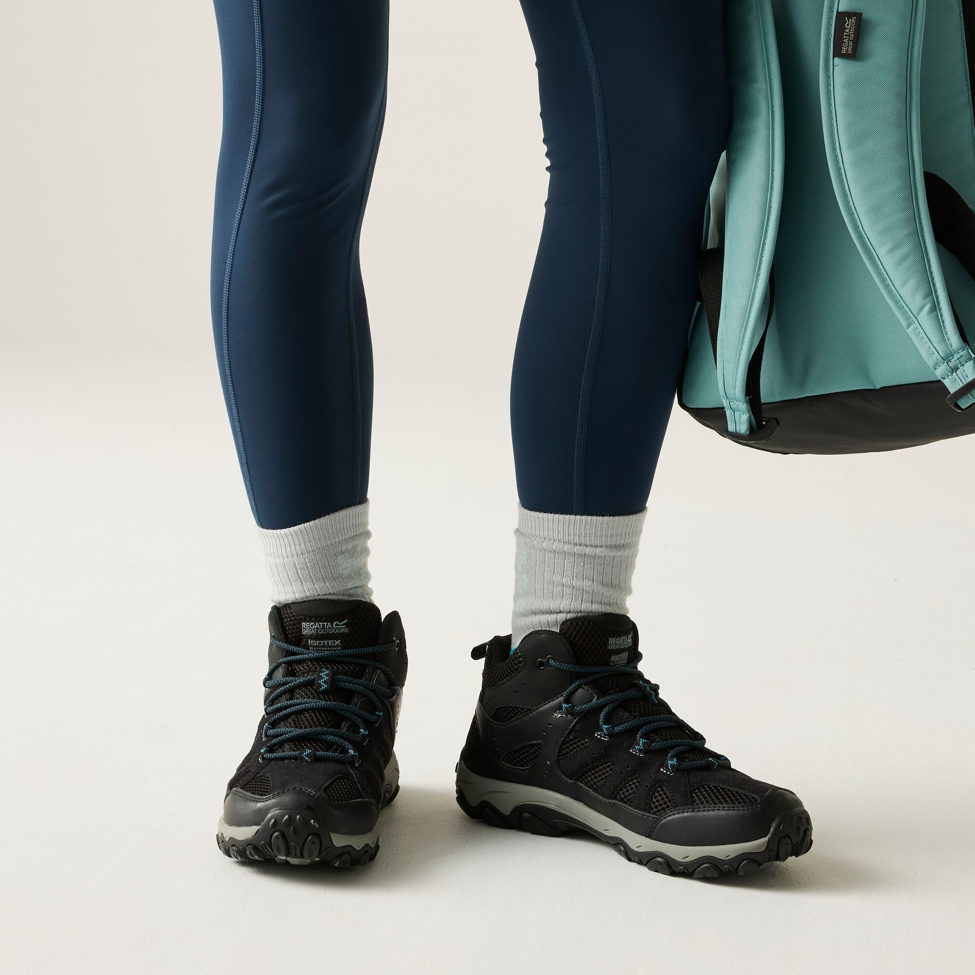 Regatta   Buty damskie trekkingowe wysokie z membraną Edgepoint IV Czarny