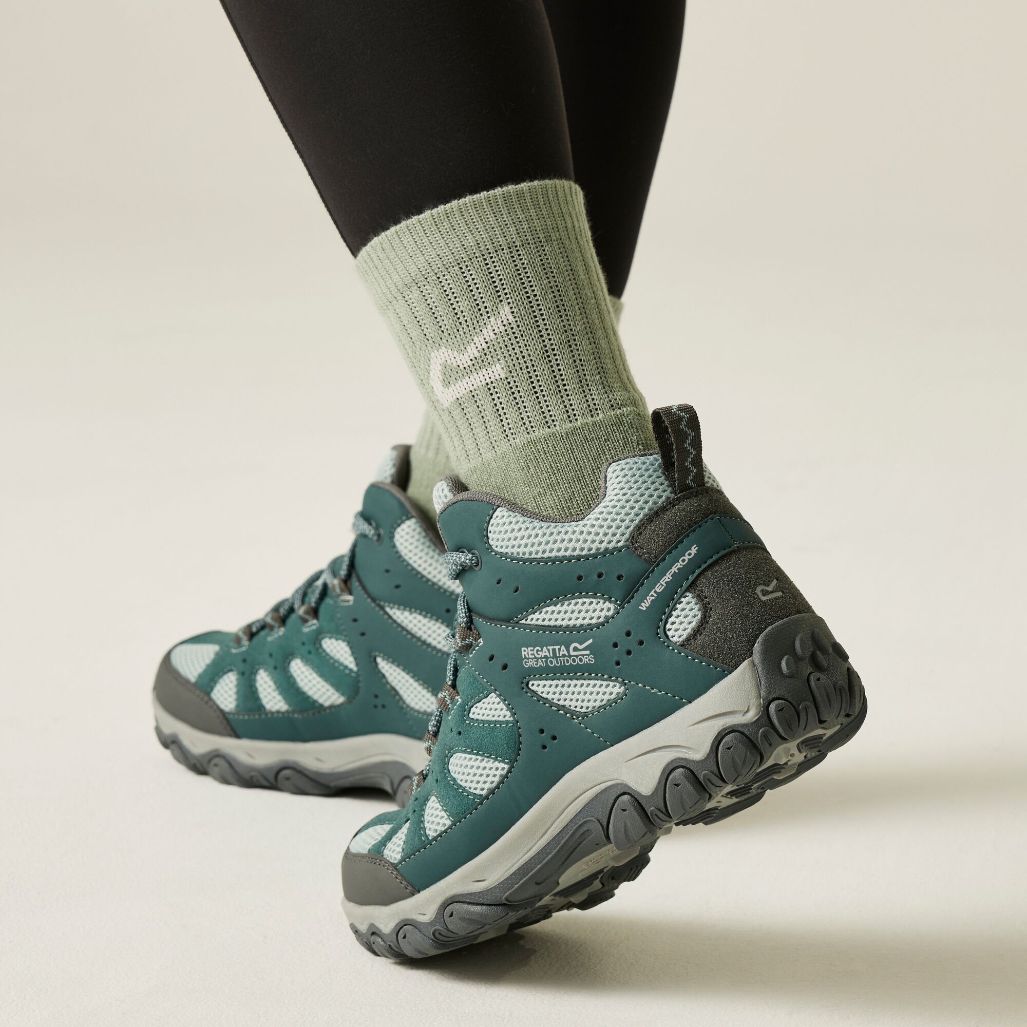 Regatta Buty damskie trekkingowe wysokie z membraną Edgepoint IV Zielony