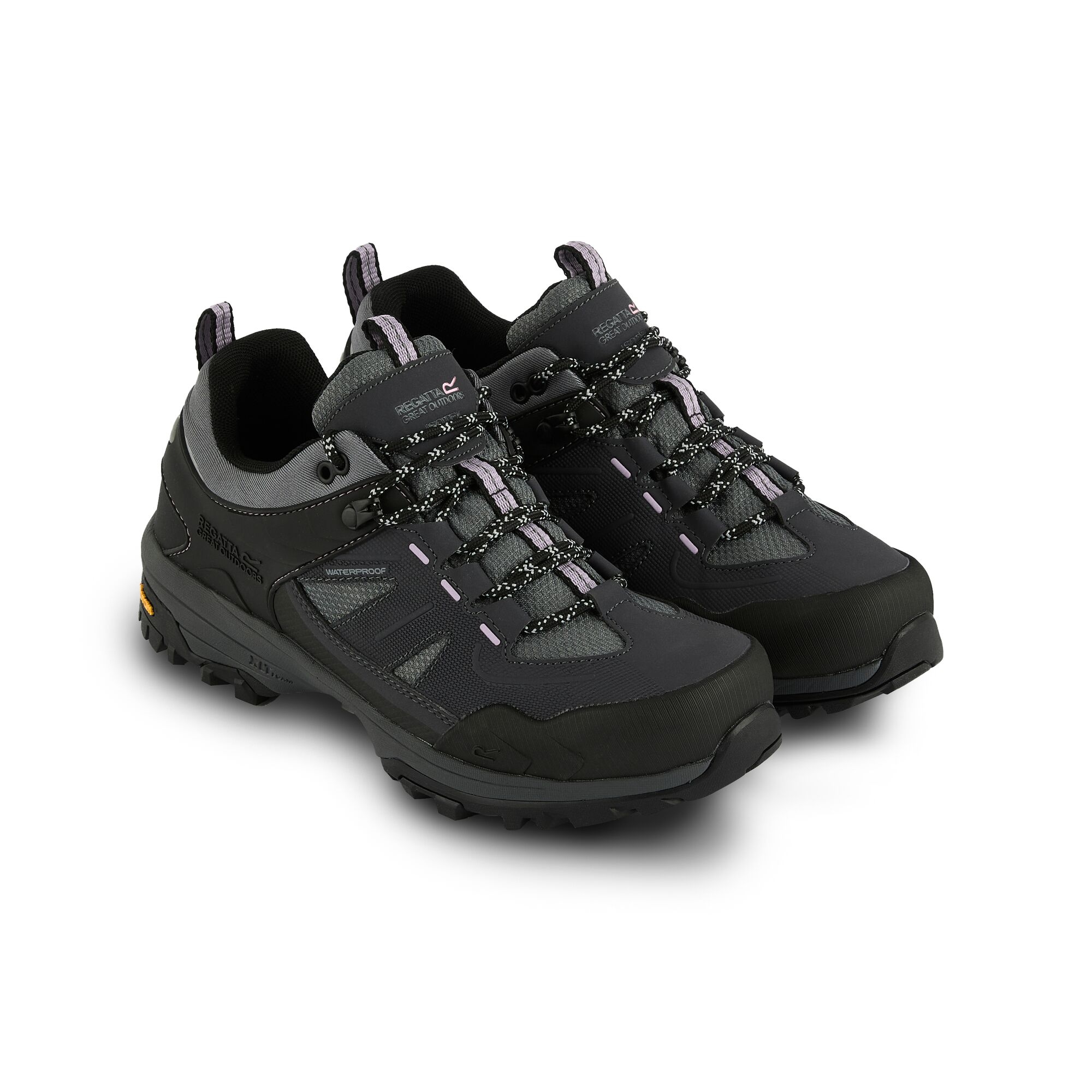 Buty damskie trekkingowe niskie z membraną Regen Vibram Szary