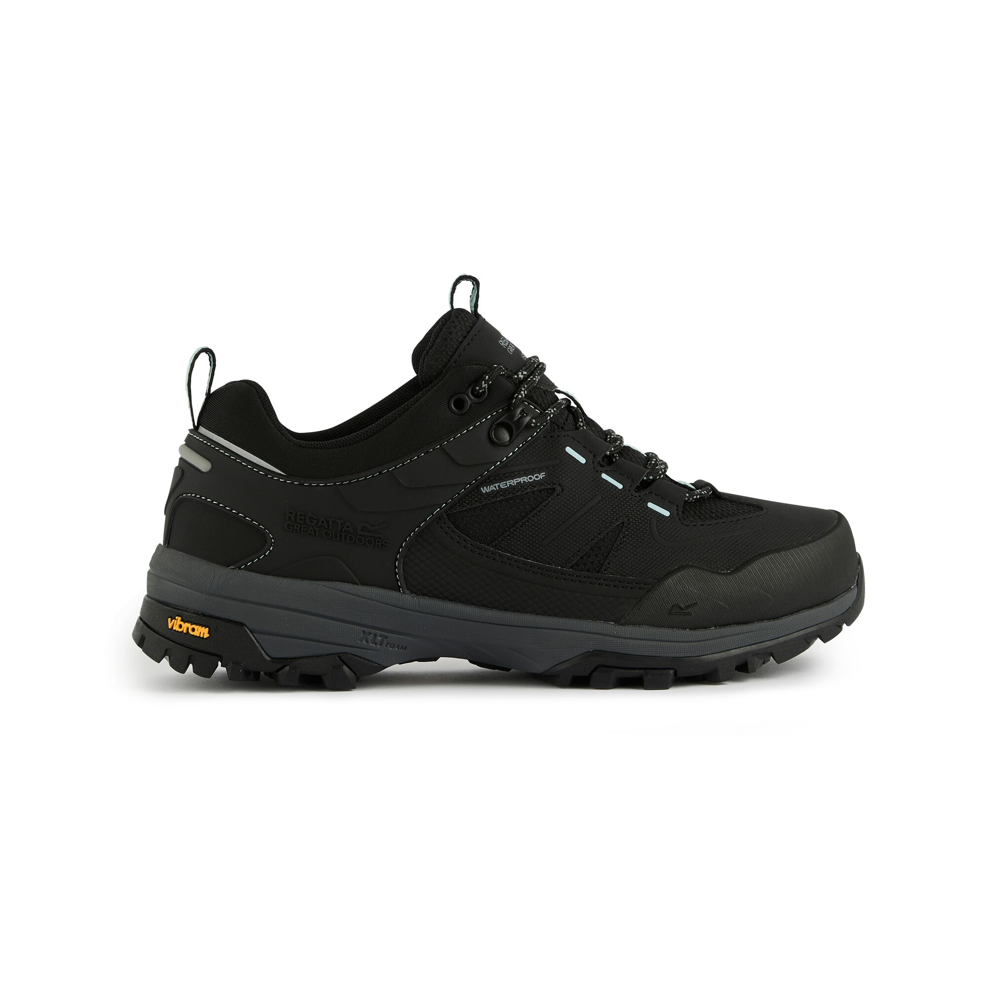 Regatta Buty damskie trekkingowe niskie z membraną Regen Vibram Czarny