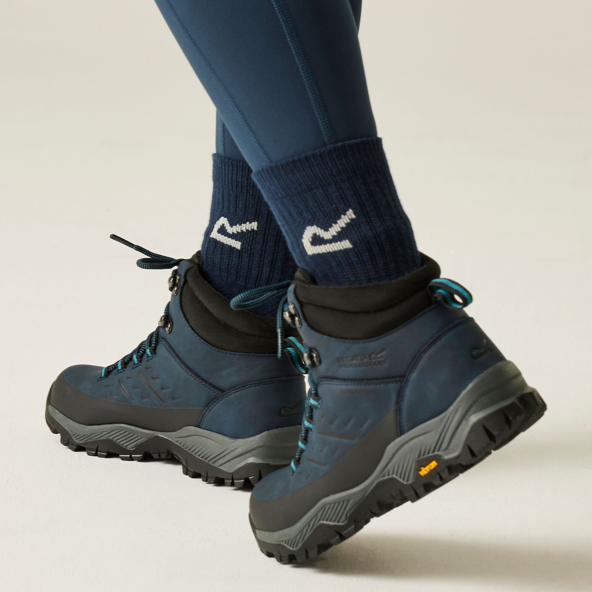 Regatta   Buty damskie trekkingowe wysokie z membraną Blake Vibram Niebieski