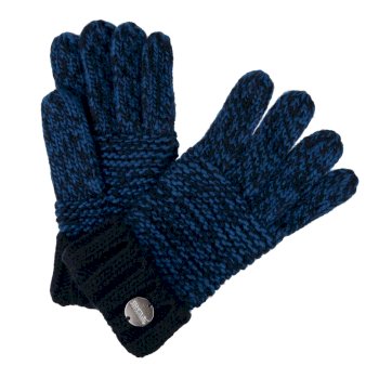 Frosty IV Acryl-Strickhandschuhe für Damen Blau
