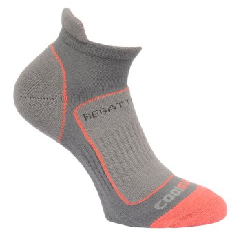 Women's Trail Runner Trainer Socks Steel Coral