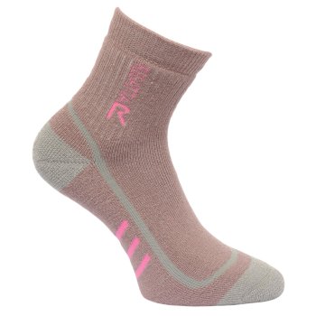 Women's 3 Season Heavyweight Trek & Trail Socks Twilight Mauve Raspberry Rose