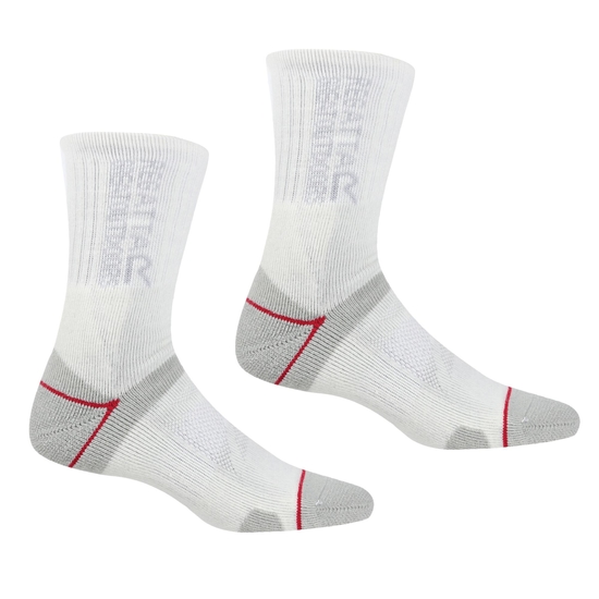 Women's Blister Protection II Socks Light Steel White Cherry Pink 