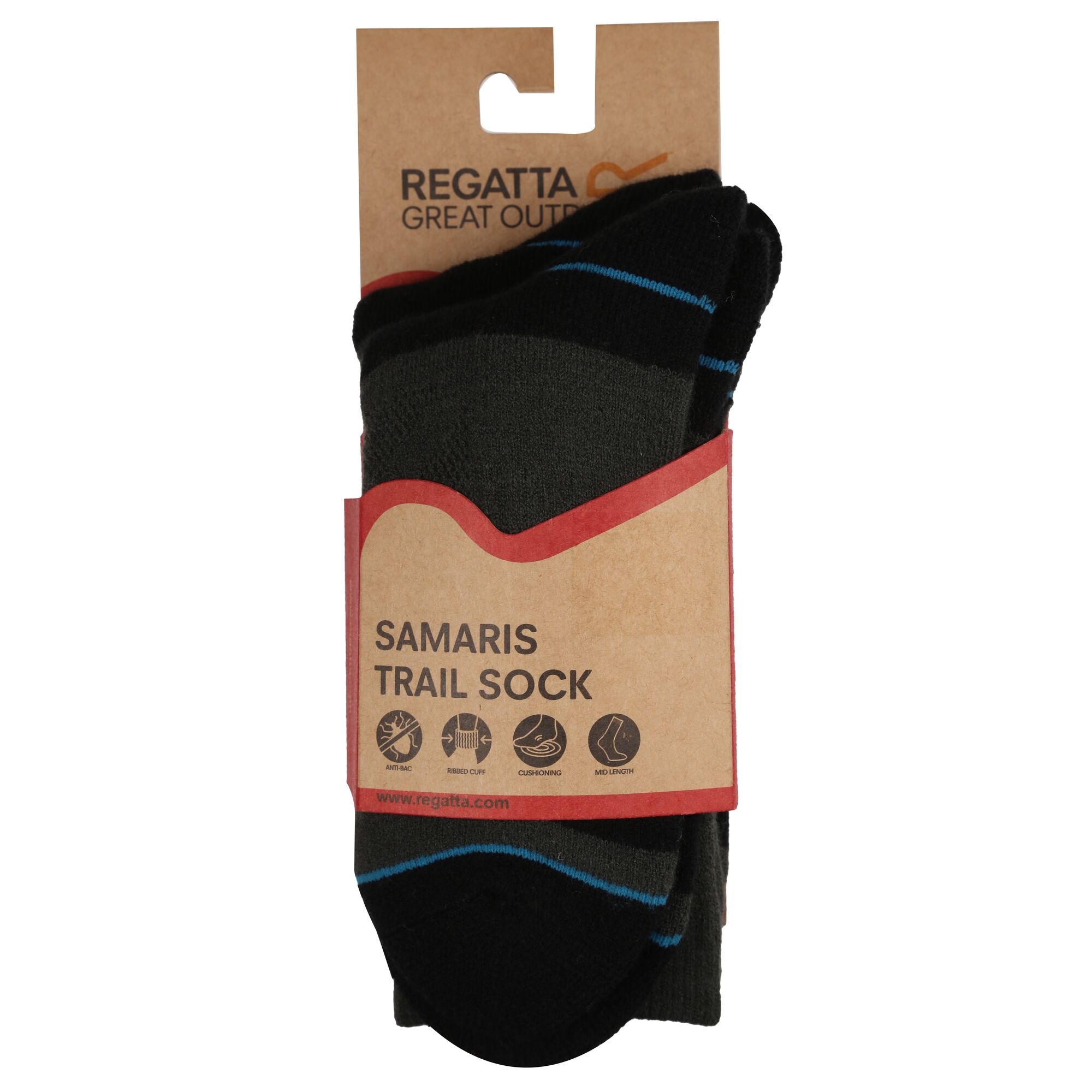 Regatta Skarpety damskie Blister Protect II Czarno-szary