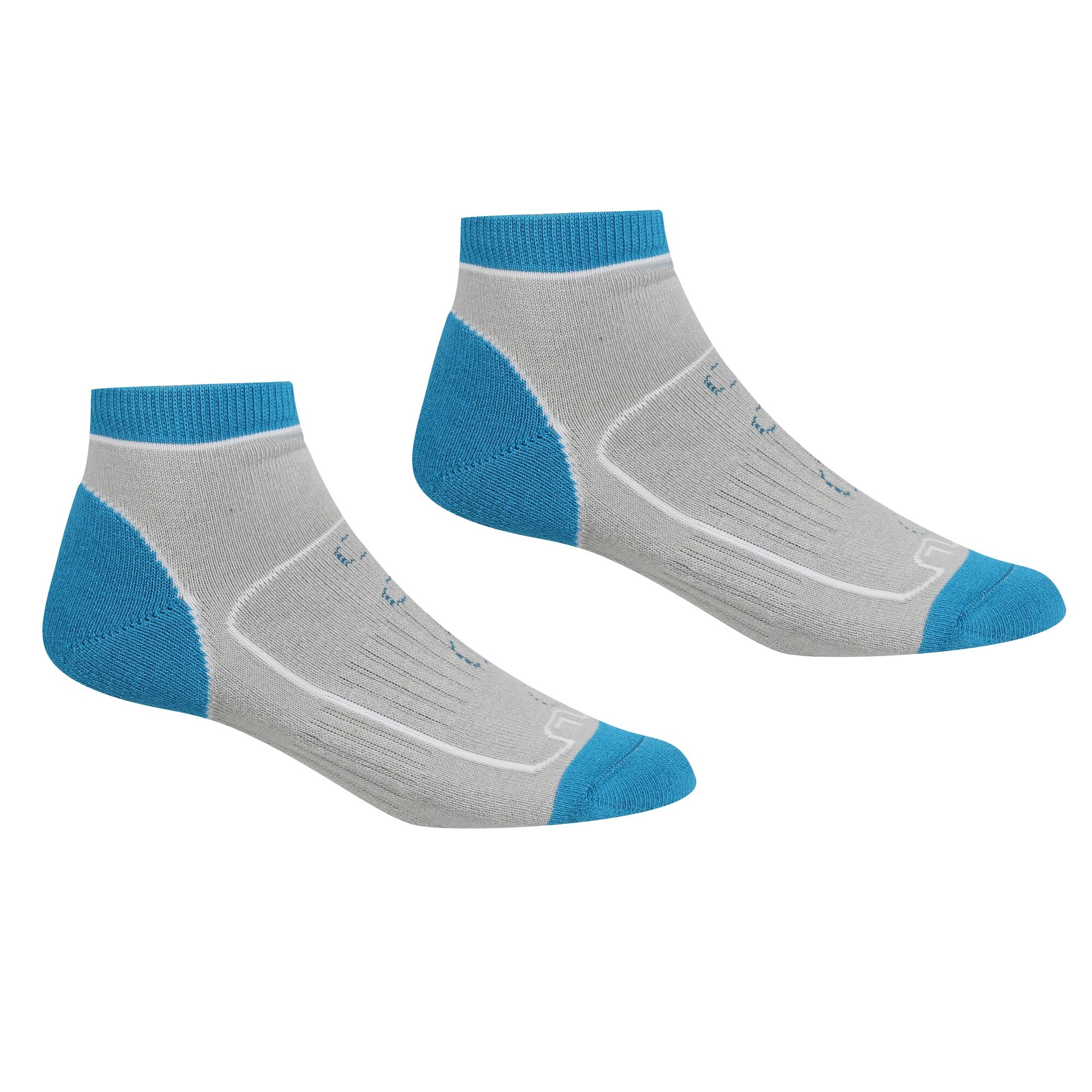 Regatta Women's 2 Pack Samaris Trail Sock - Grey UK Size 3-5 - Image 1