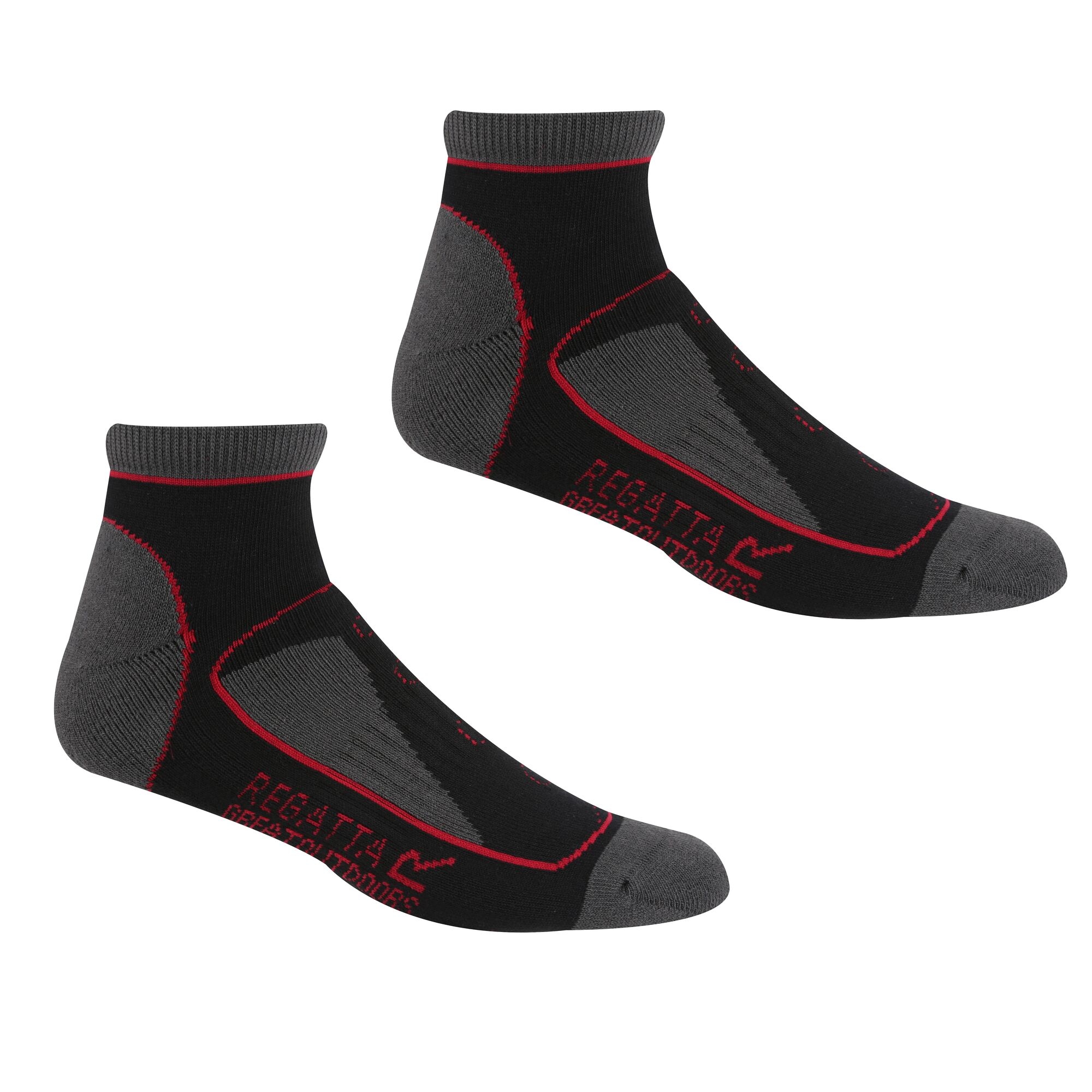 Regatta Women's 2 Pack Samaris Trail Sock - Black UK Size 6-8