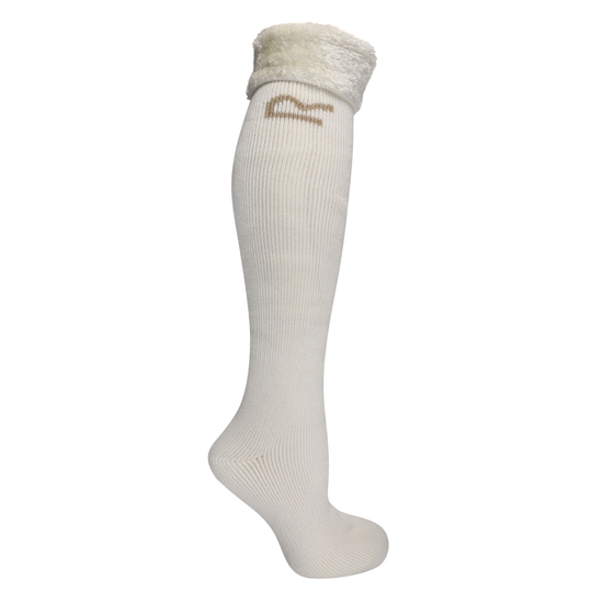 Gummistiefelsocken für Damen Creme