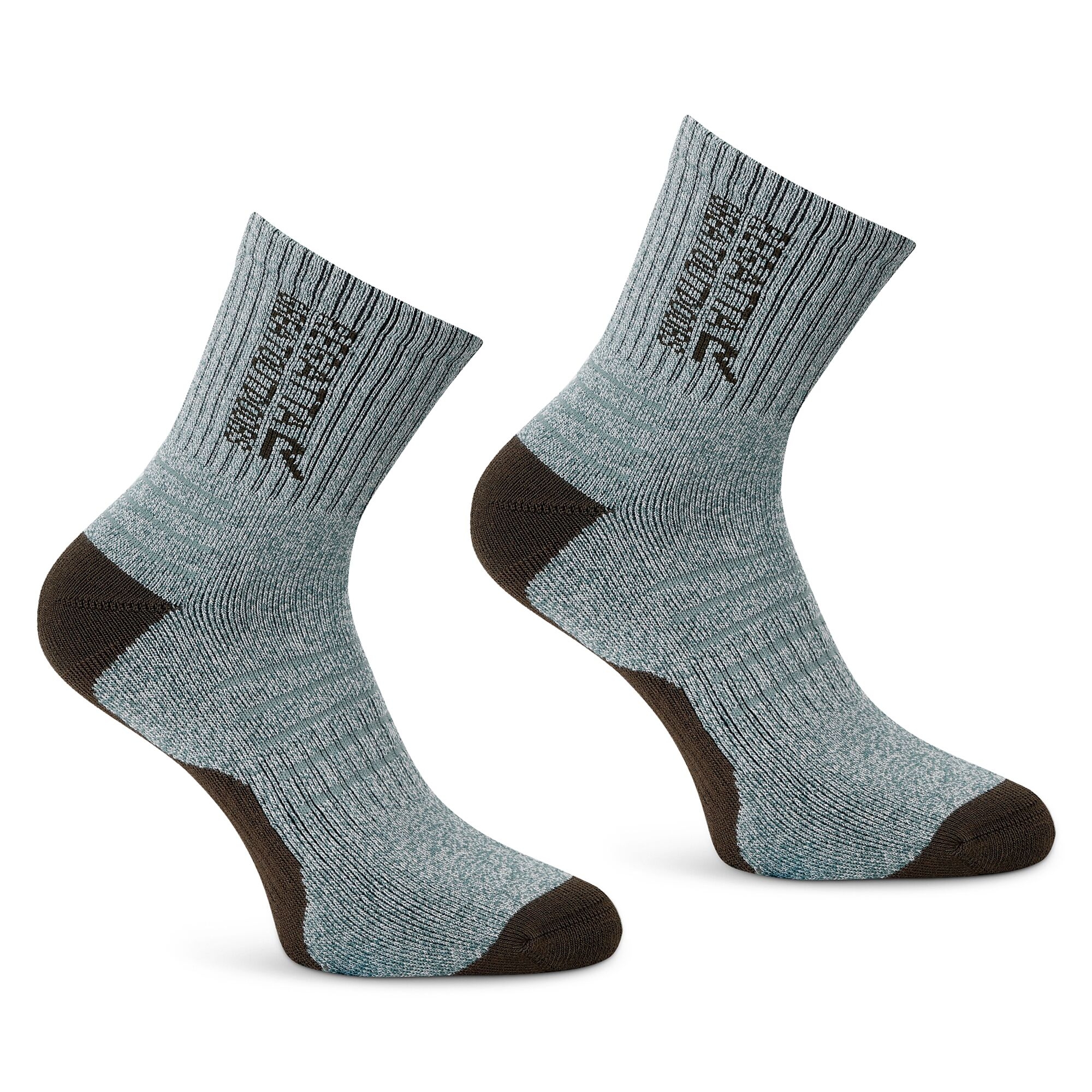 Regatta Women's 2 Pack Bamboo Sock - Green UK Size 3-5