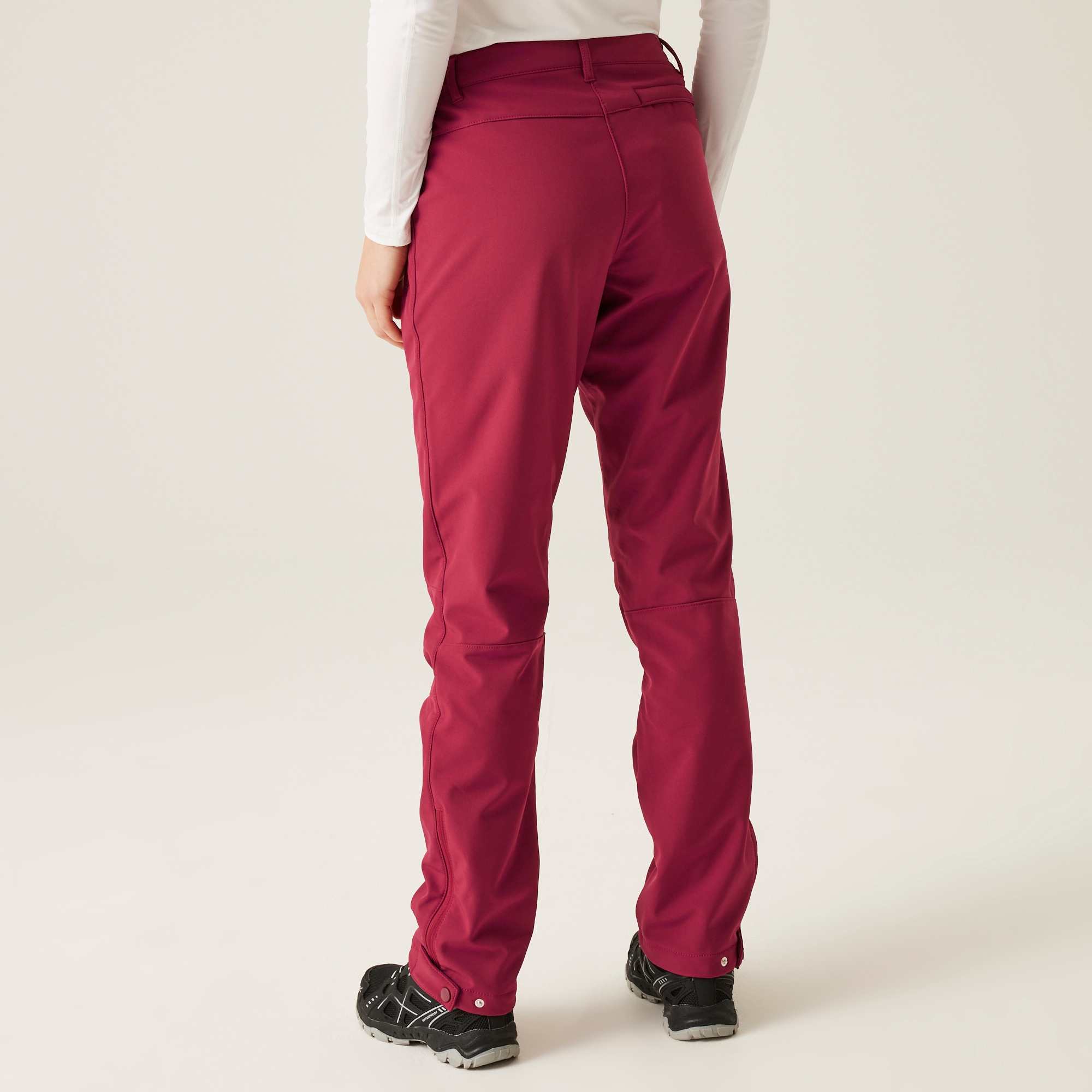 Regatta Spodnie damskie trekkingowe softshell Geo II Czerwony