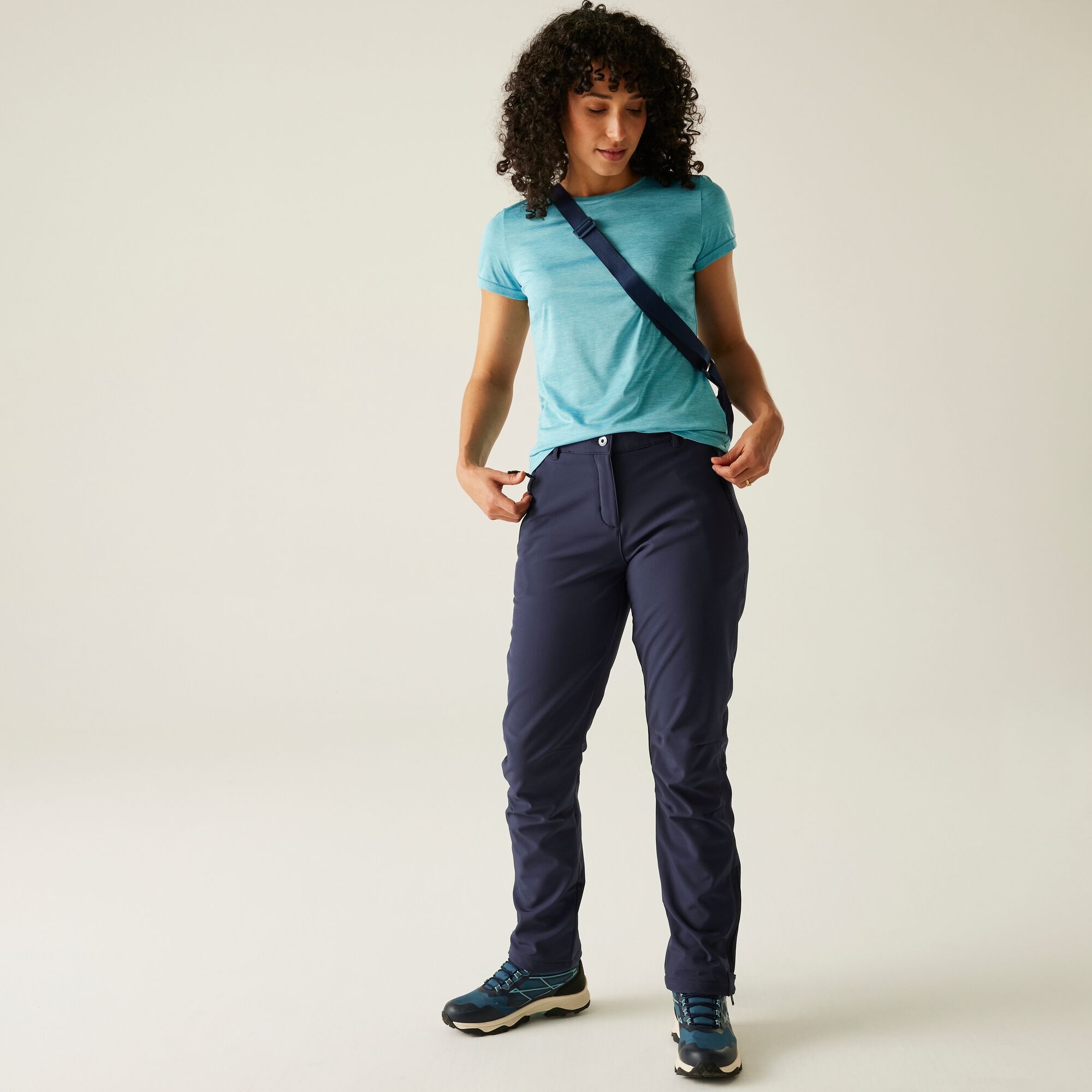 Regatta Spodnie damskie trekkingowe softshell Geo II Granatowy