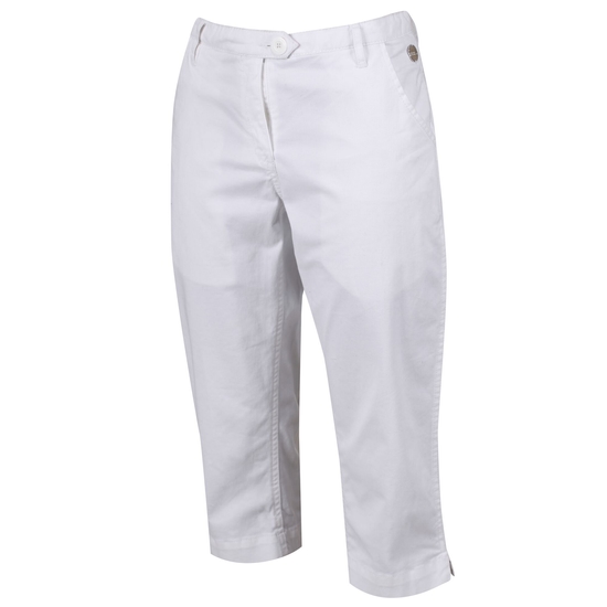 Women's Maleena II Casual Capri Trousers White