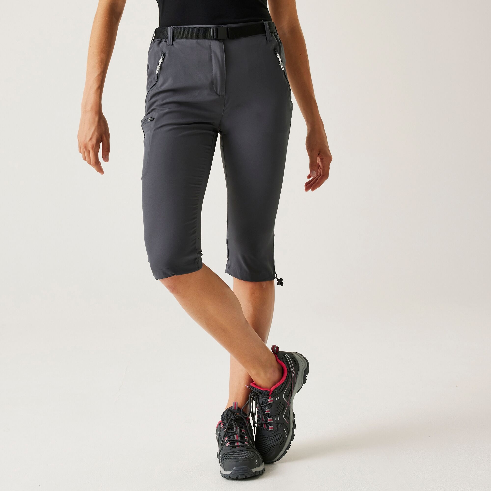 Regatta Damskie Spodnie Trekkingowe 3/4 Xert Capri Light Szary, Rozmiar: 38