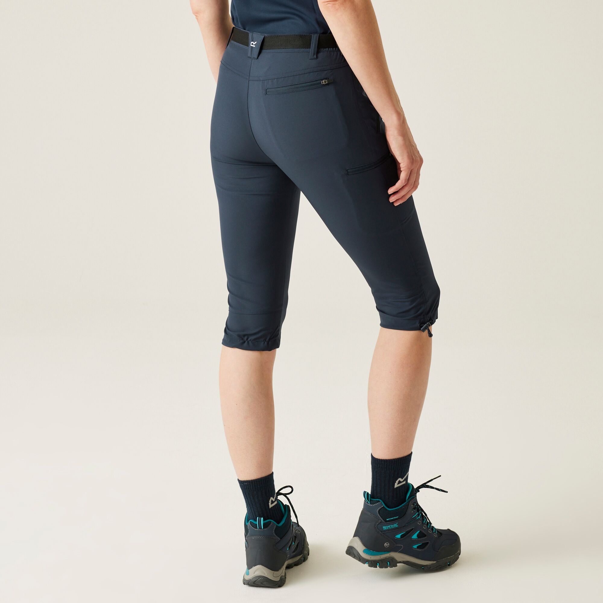 Regatta Damskie spodnie trekkingowe 3/4 Xert Capri Light Granatowy