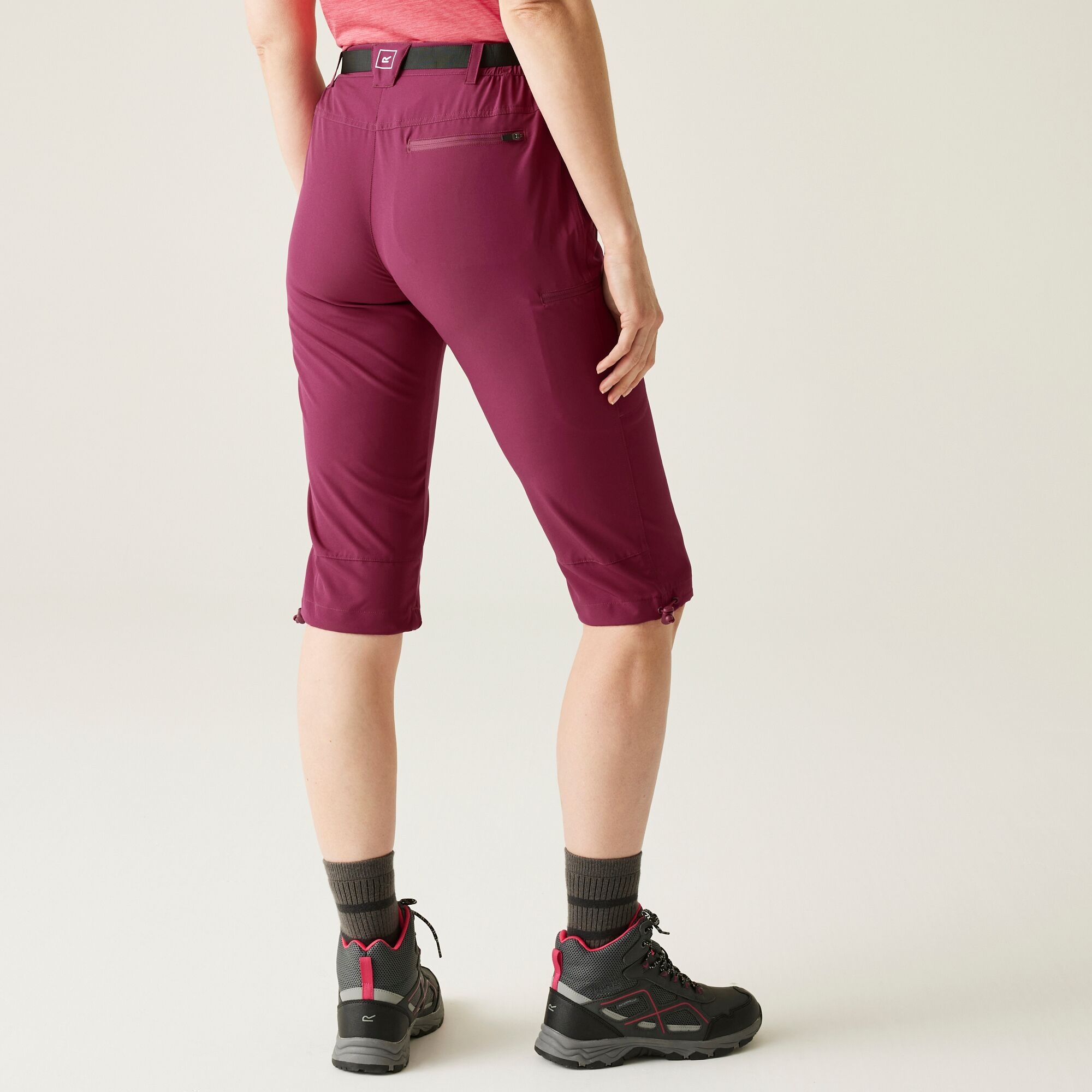 Regatta Damskie Spodnie Trekkingowe 3/4 Xert Capri Light Różowy
