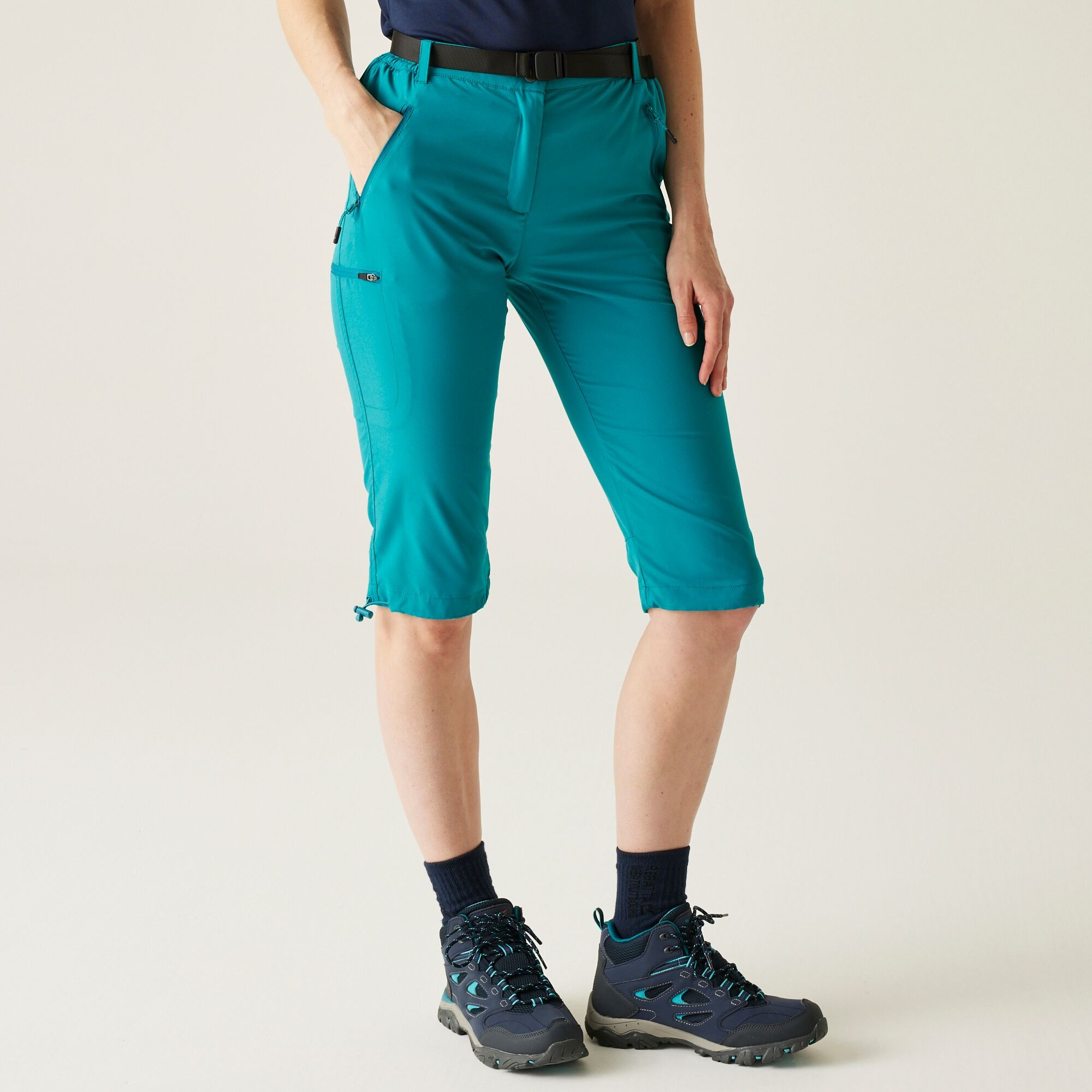 Regatta Damskie spodnie trekkingowe 3/4 Xert Capri Light Zielony