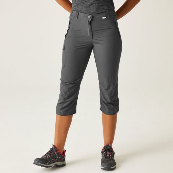 Women's Chaska II Capri Walking Trousers Seal Grey
