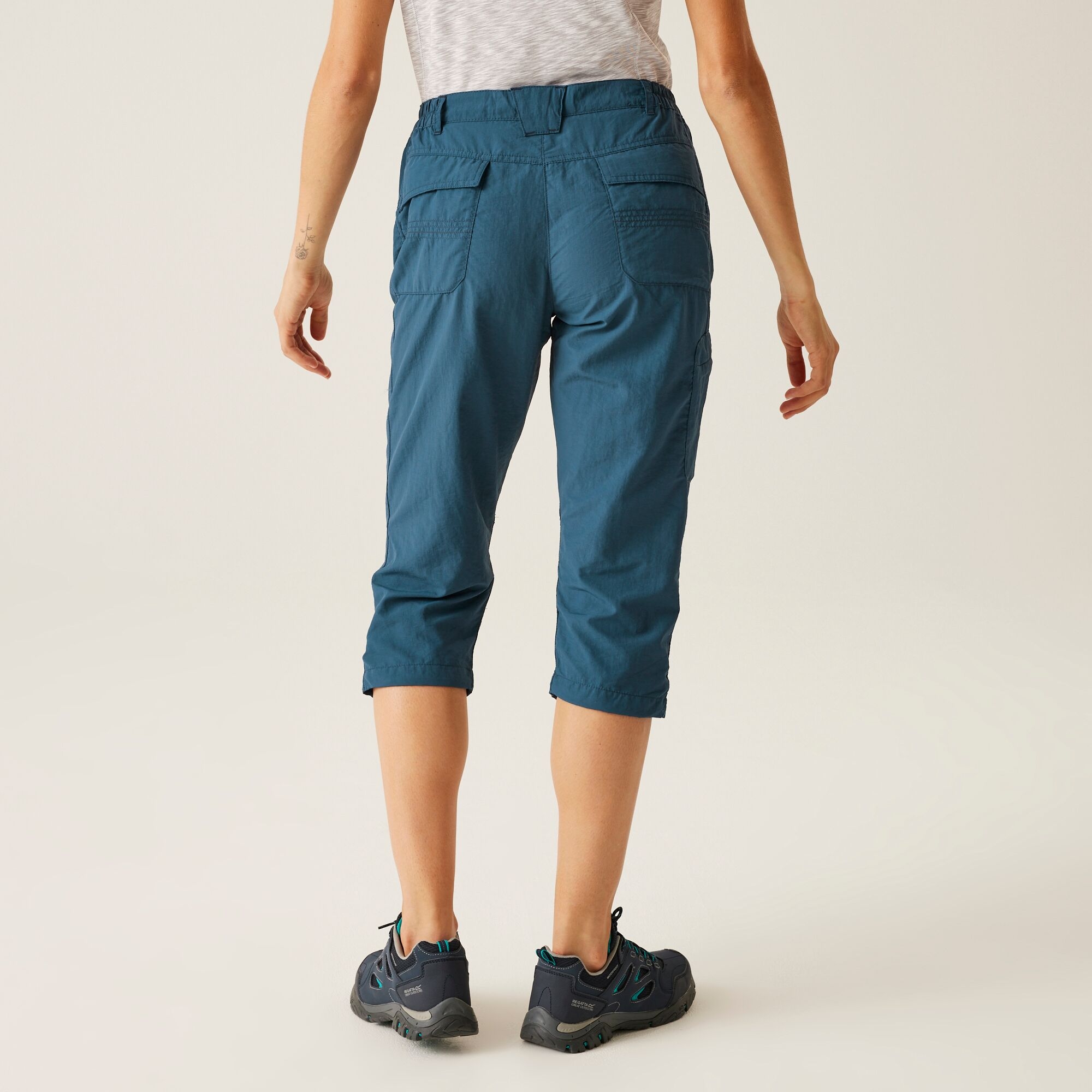 Regatta Damskie Spodnie Trekkingowe 3/4 Chaska Capri II Granatowy