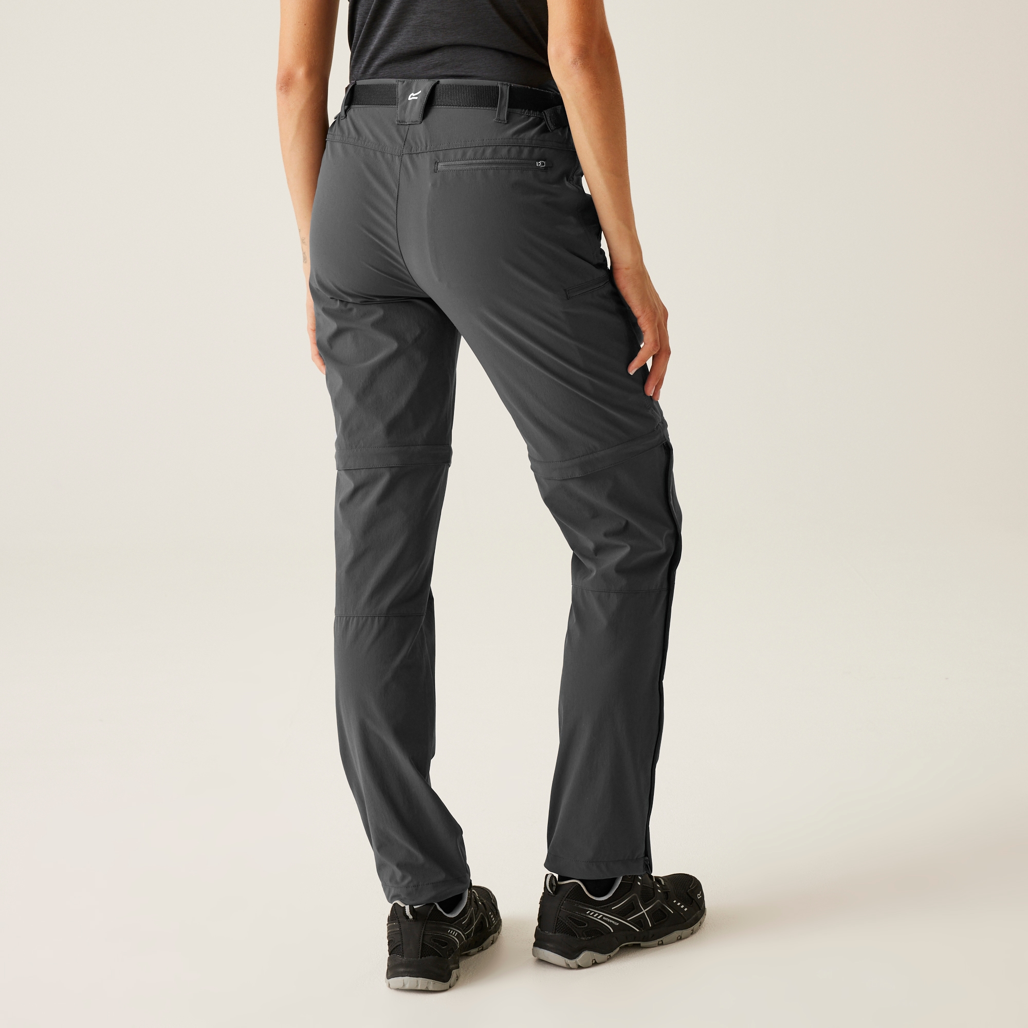 Regatta Damskie Spodnie Trekkingowe Xert III Zip Off Szary