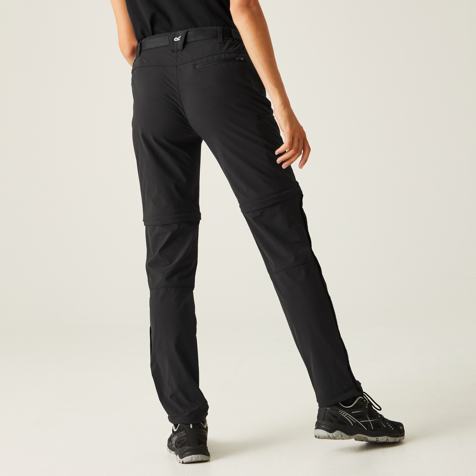 Regatta Damskie Spodnie Trekkingowe Xert III Zip Off Czarny