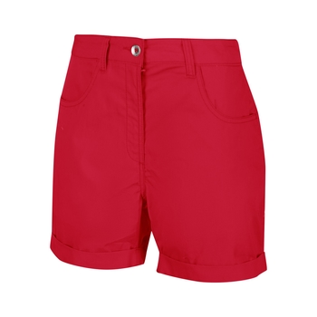 Ladies red shorts clearance
