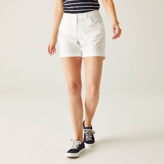 Women's Pemma Casual Chino Shorts White 