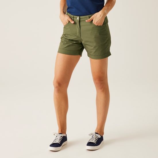 Women's Pemma Casual Chino Shorts Four Leaf Clover 