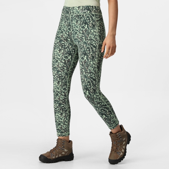 Holeen Femme Legging hiver Vert