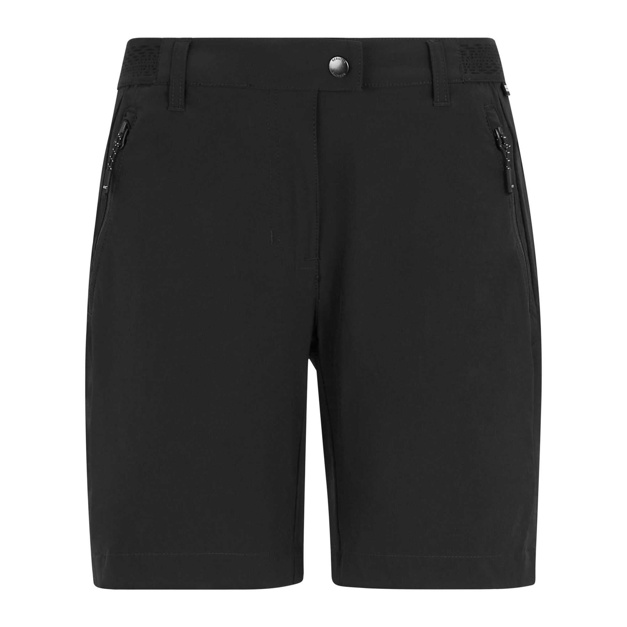 Regatta Women's Jet Black Mountain Ii Walking Shorts In | Size: 12 - Image 4