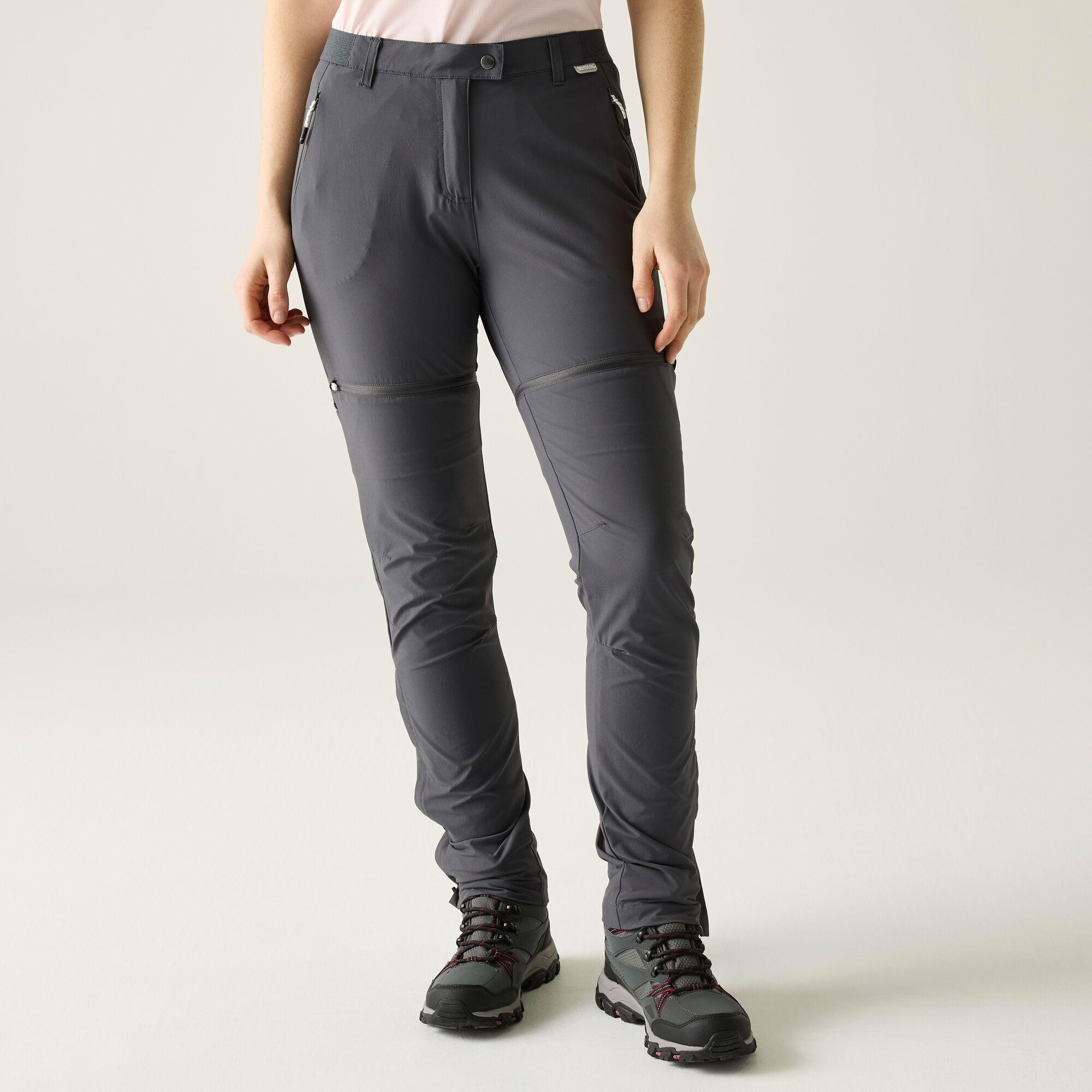 Regatta Women's Mountain Zip Off Walking Trousers - Grey Small - Image 1