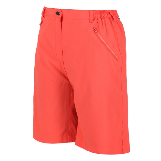 Women's Xert Stretch Bermuda Light Shorts Neon Peach