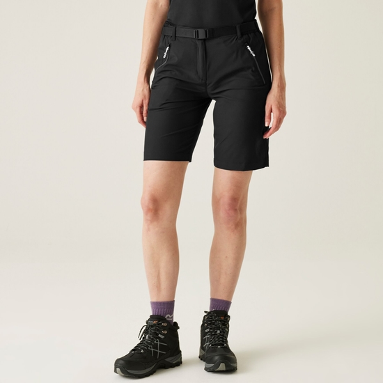 Xert Stretch leichte Bermuda-Shorts für Damen Schwarz