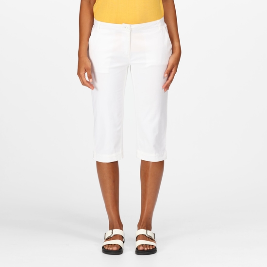 Women's Bayla Capri Casual Trousers White 