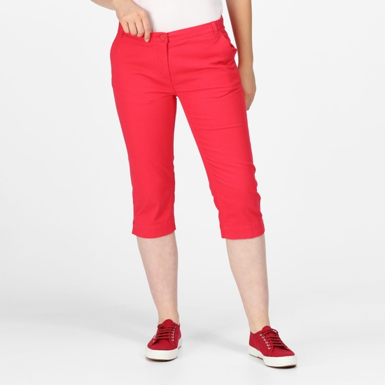 Women's Bayla Capri Casual Trousers Miami Red 