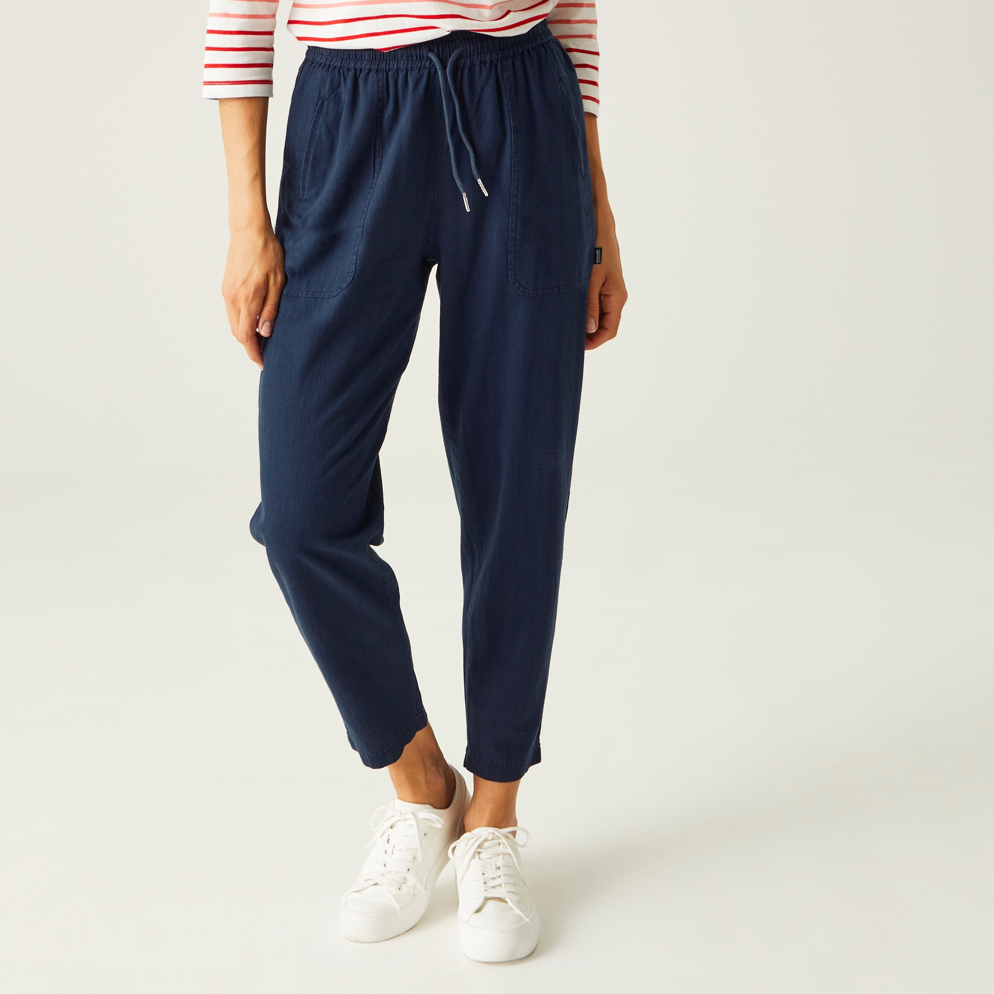 Regatta Women's Blue Corso Casual Trousers Navy, Cotton, Size: 8 R