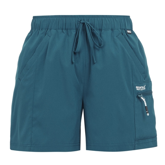 Travel Light verstaubare Shorts für Damen Blau