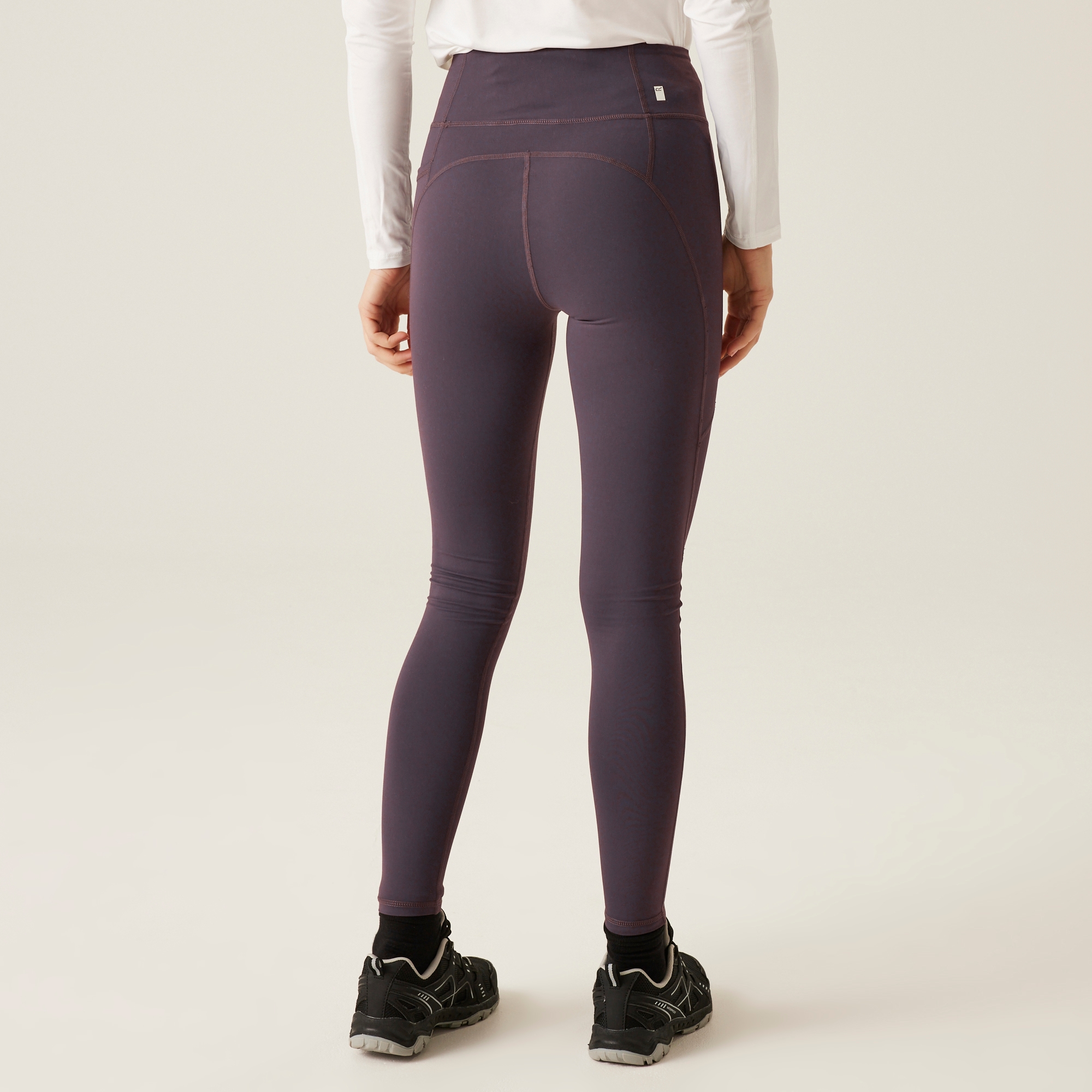 Regatta Legginsy sportowe damskie Holeen Pro Compression Fioletowy