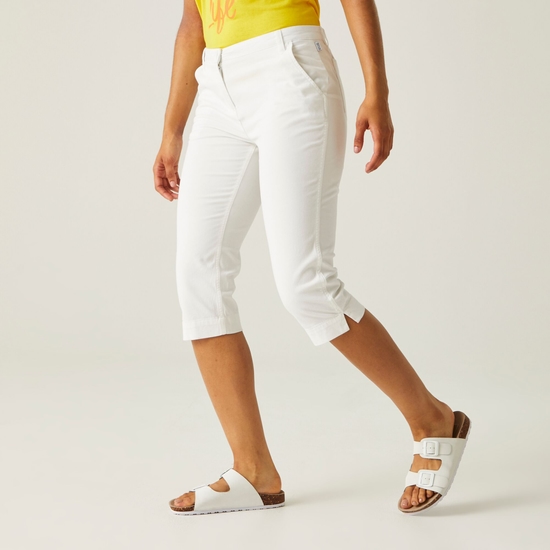 Women's Bayletta Capri Trousers White
