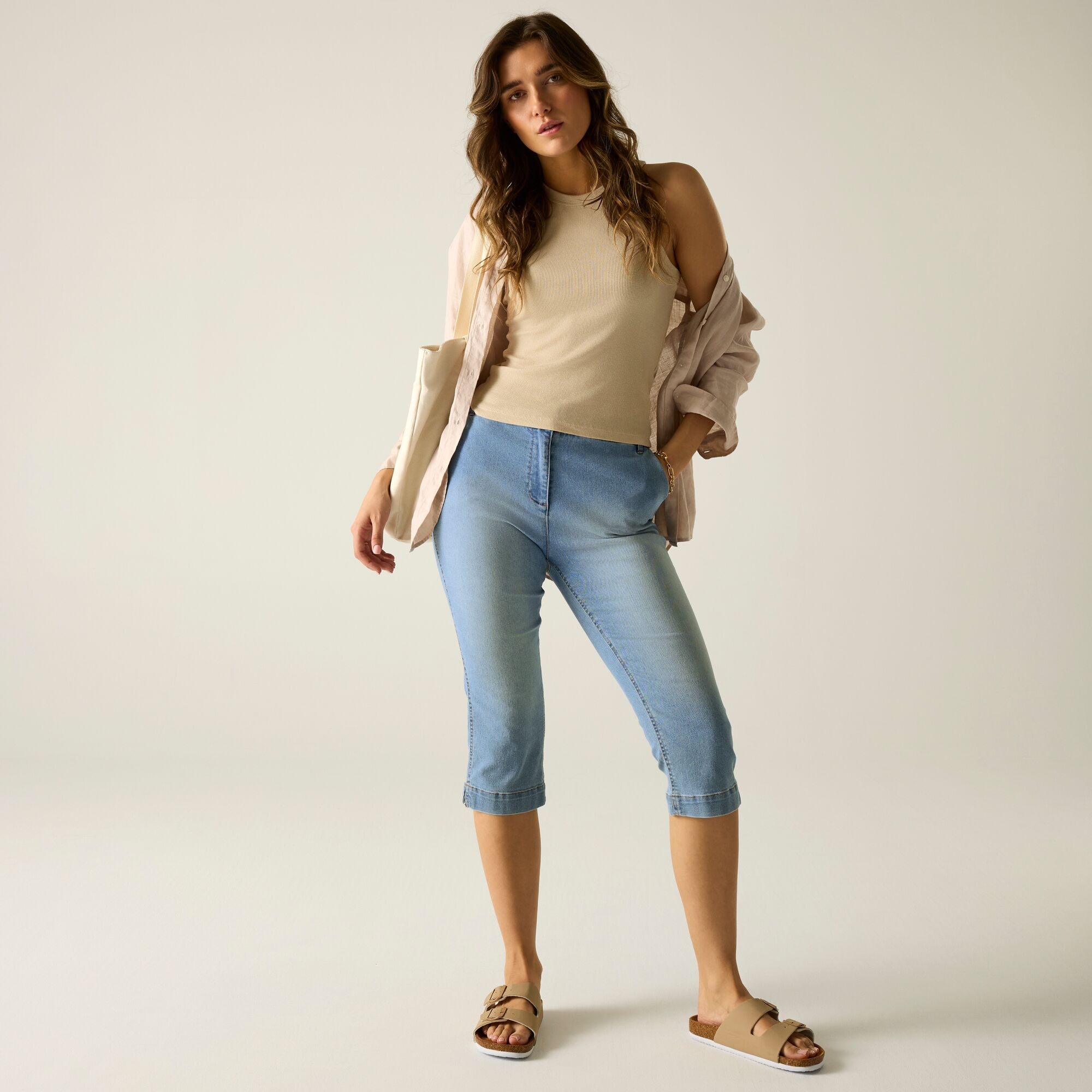 Regatta   Spodnie damskie capri Bayletta Niebieski