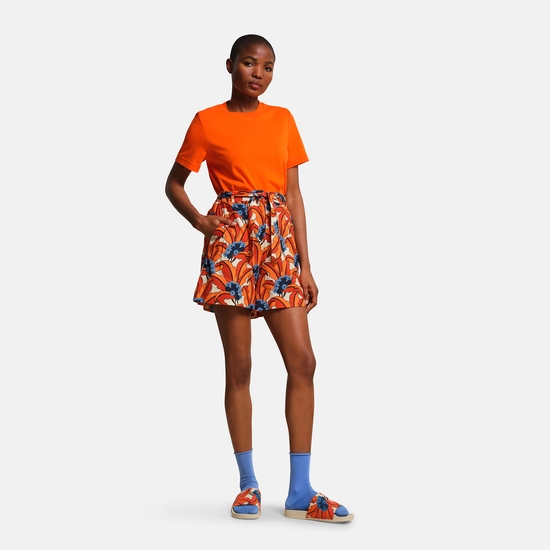 Orla Kiely Summer II Shorts Orange Tropical 