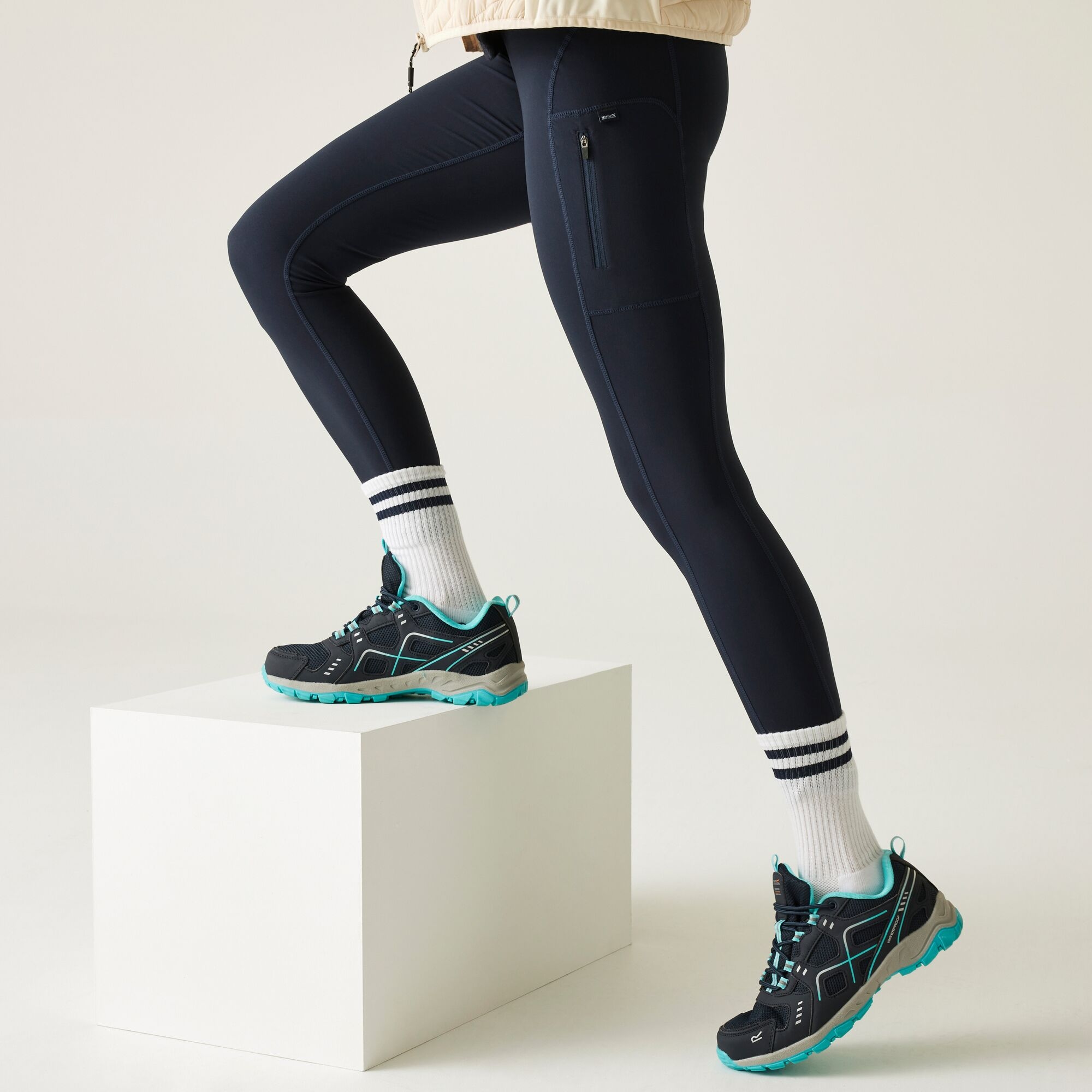 Regatta Damskie legginsy trekkingowe Monira Niebieski