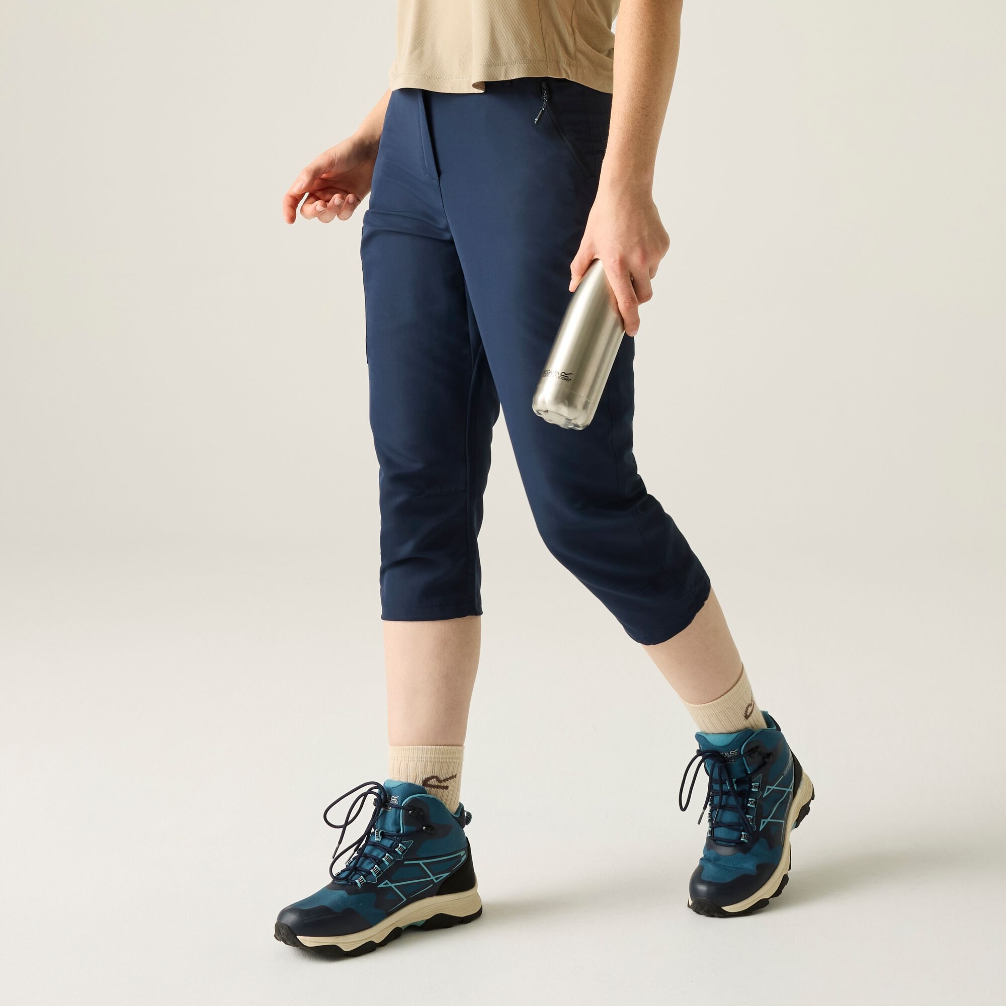 Regatta Spodnie damskie capri Chaska III Niebieski